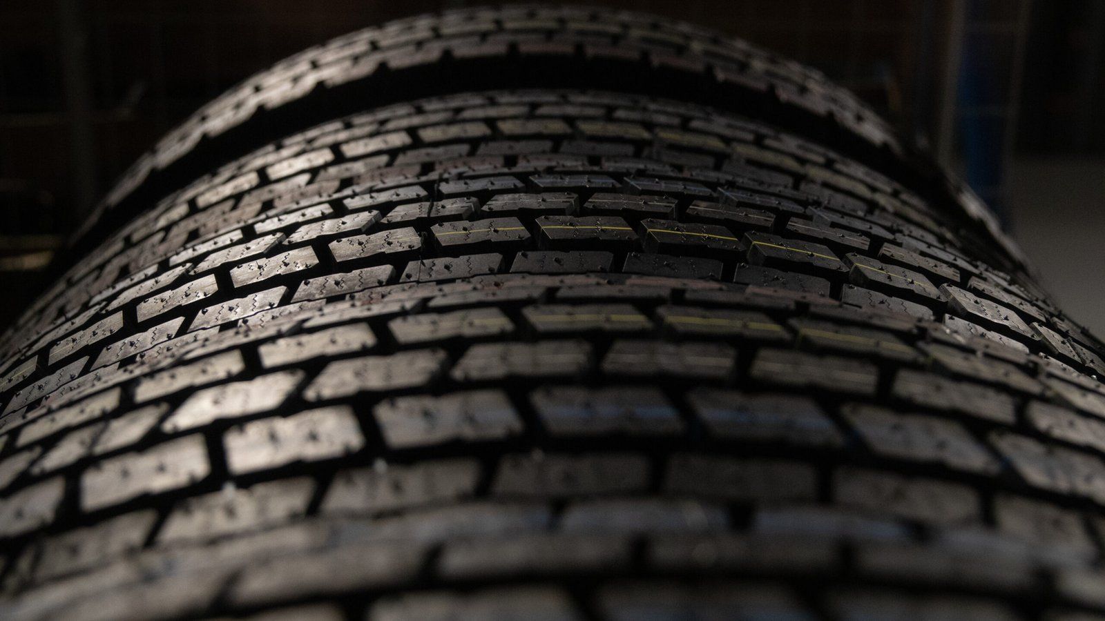 Close-up of tire tread