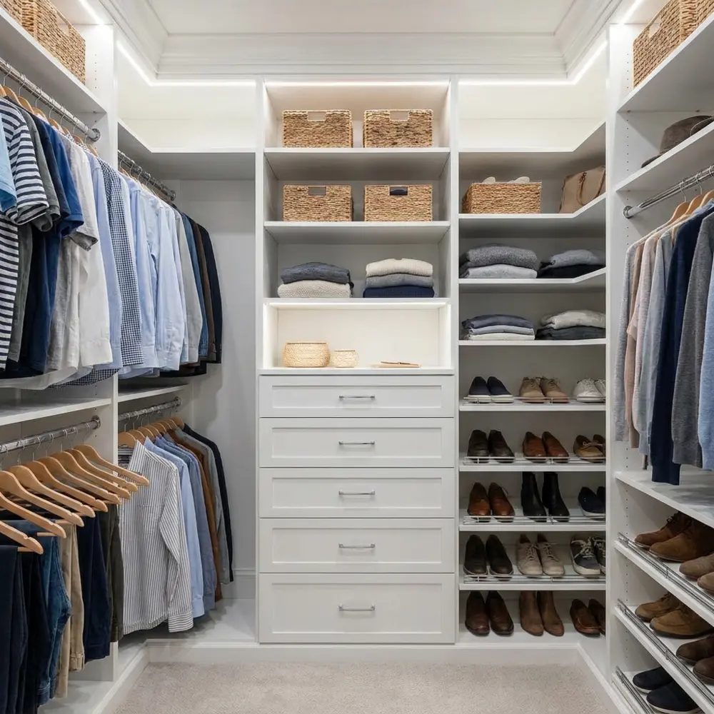 Reach-in closet by Carolina Building Services