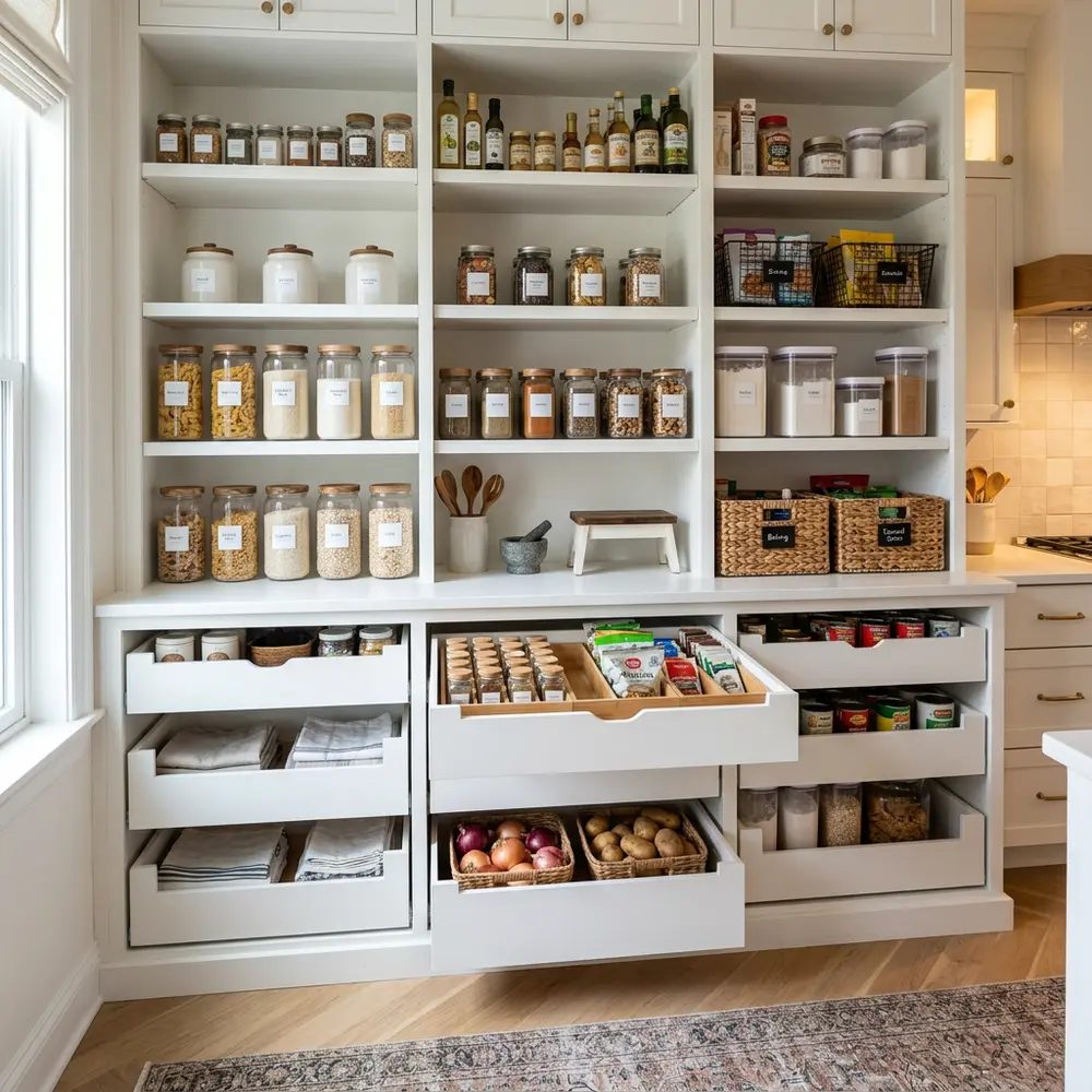 Pantry pull-outs by Carolina Building Services