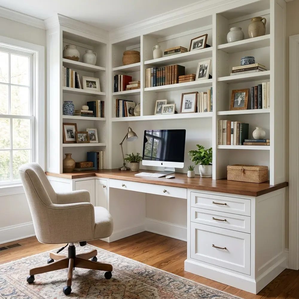 Office desk wall by Carolina Building Services