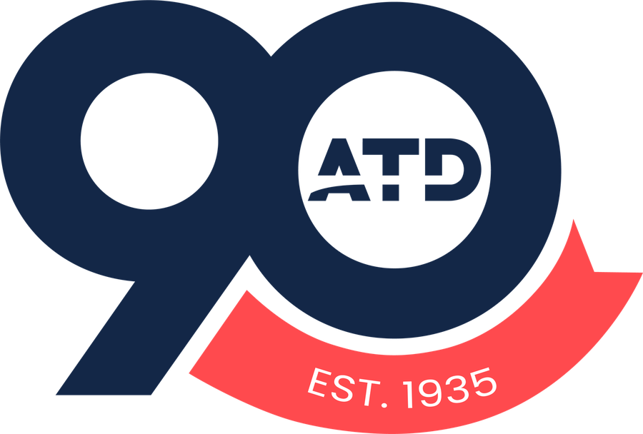 ATD 90th anniversary badge