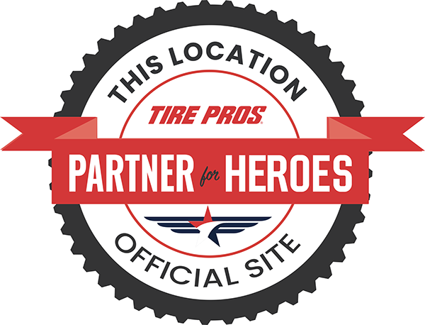 Tire Pros Partner for Heroes official site badge