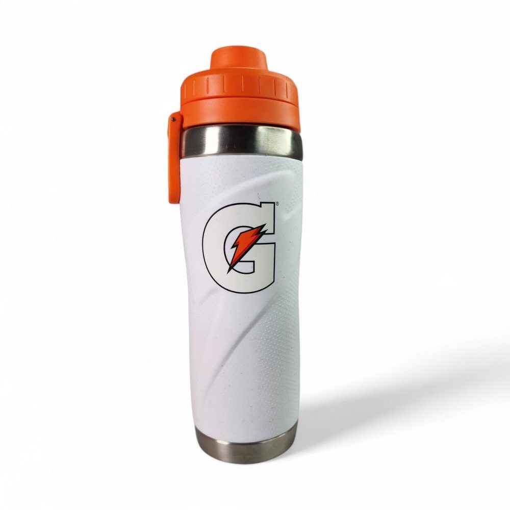 Insulated sports bottle on white